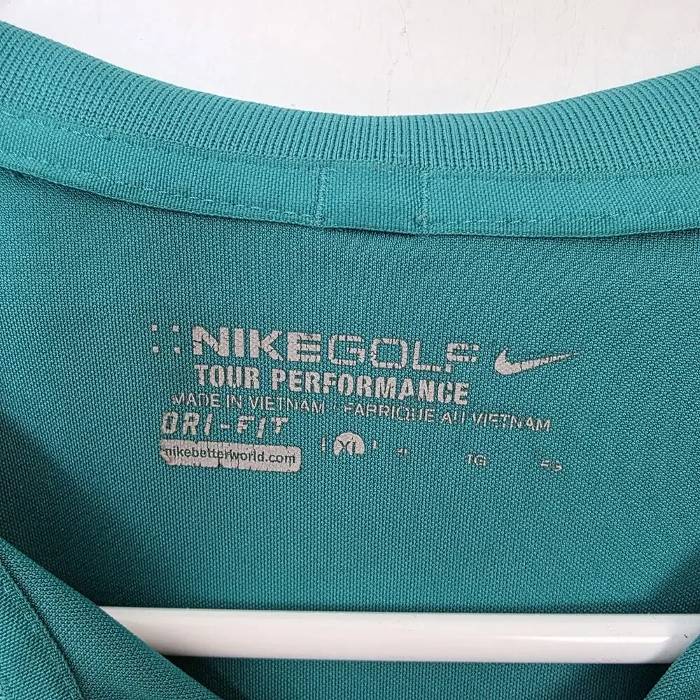 Nike Golf‎ Tour Performance Blue Sporty Athleisure Outdoor Dri-Fit Polo Size XL